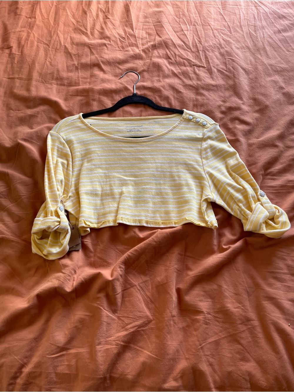 Striped Yellow Crop Top